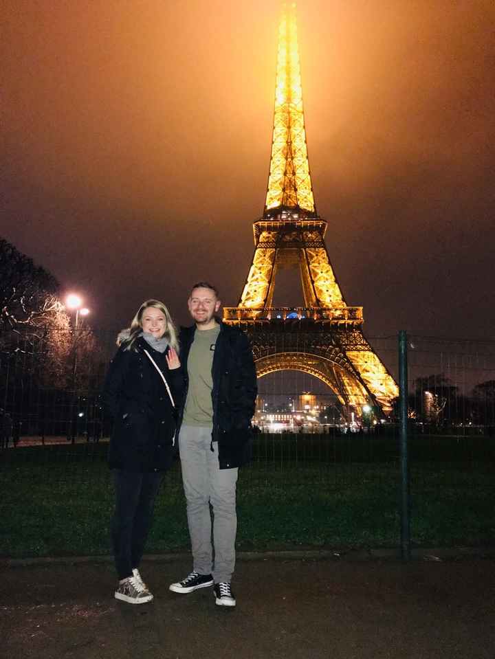 Engaged under the Eiffel Tower! 