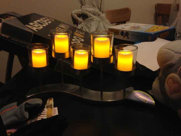 **No lit candles allowed at venue- Are you using battery votives?**