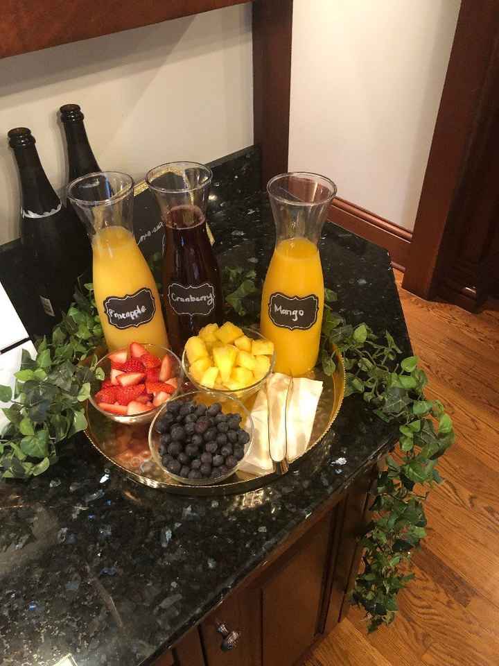 Mimosa Bar juices and toppings