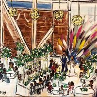 Live Wedding Painting of our first dance