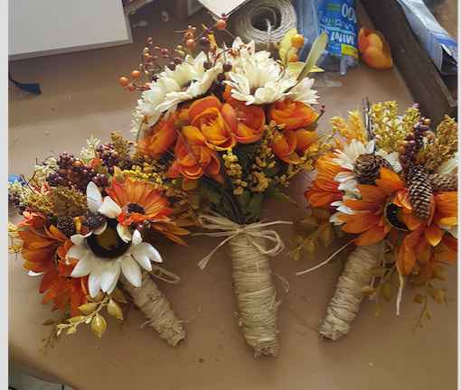 Bride and BM's bouquets. 