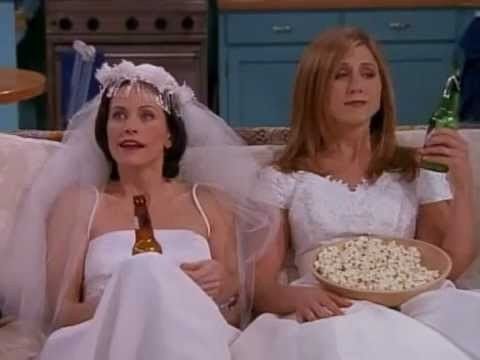 Constantly trying on wedding dress