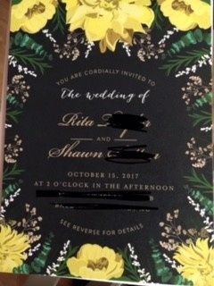 Invitation Lesson Learned - Get Samples Before Ordering