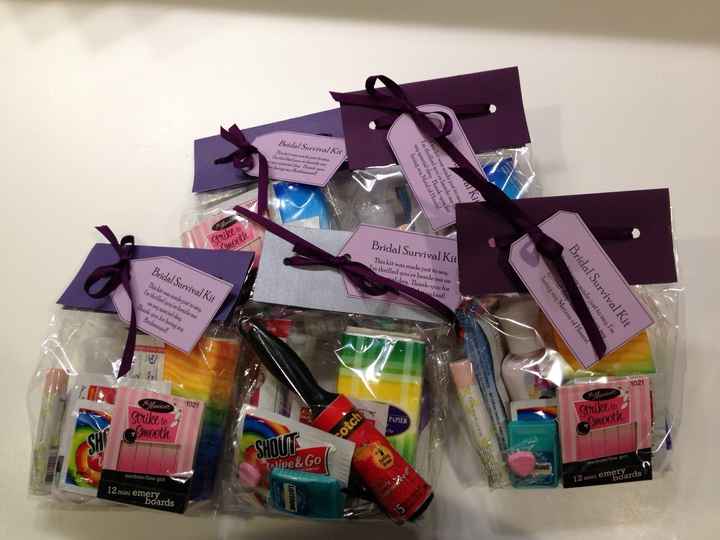 Pic's of my first DIY - Bridesmaid Survival Kits