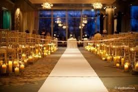 Masculine Aisle Decor for ceremony