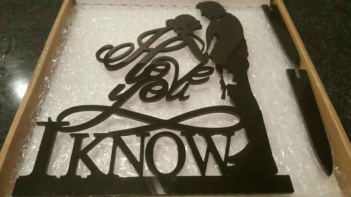 Our cake topper arrived!!!