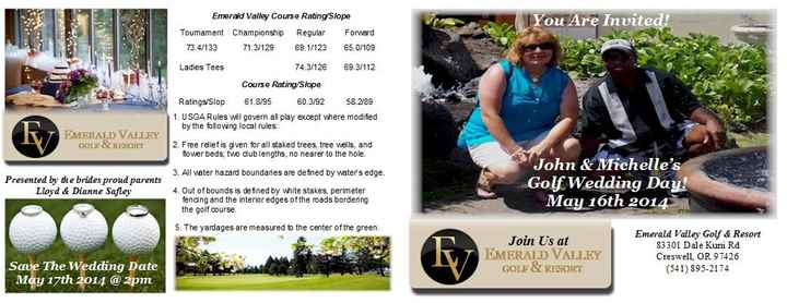 Golf Theme Wedding DIY Golf Cards