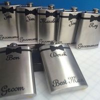 Grooms party flasks