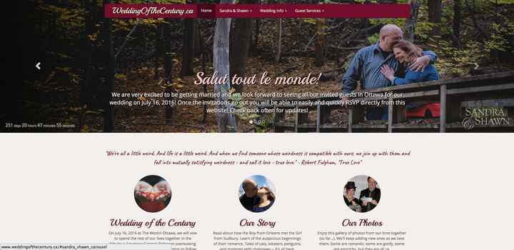 Our wedding website is LIIIIIIVE!!!!!!