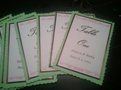Table Card #'s
