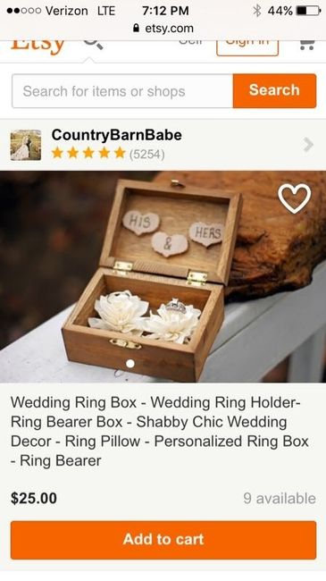 Ring box and guestbook