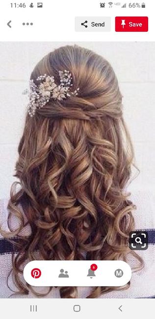 Wedding hair: veil and barrette/comb 1