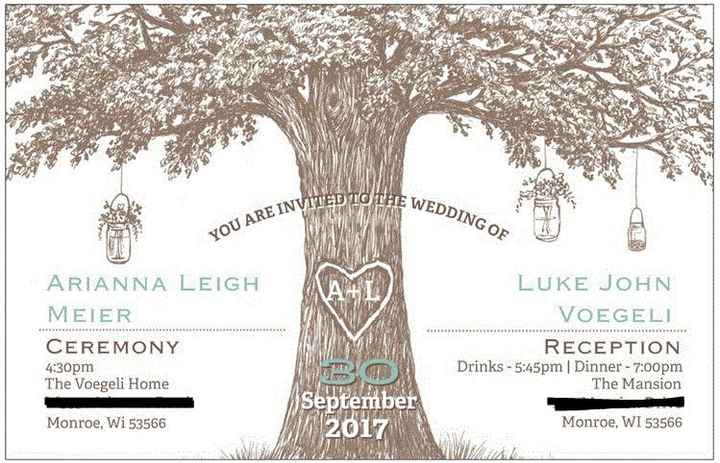 Ceremony & Reception at different places INVITATION ETIQUETTE