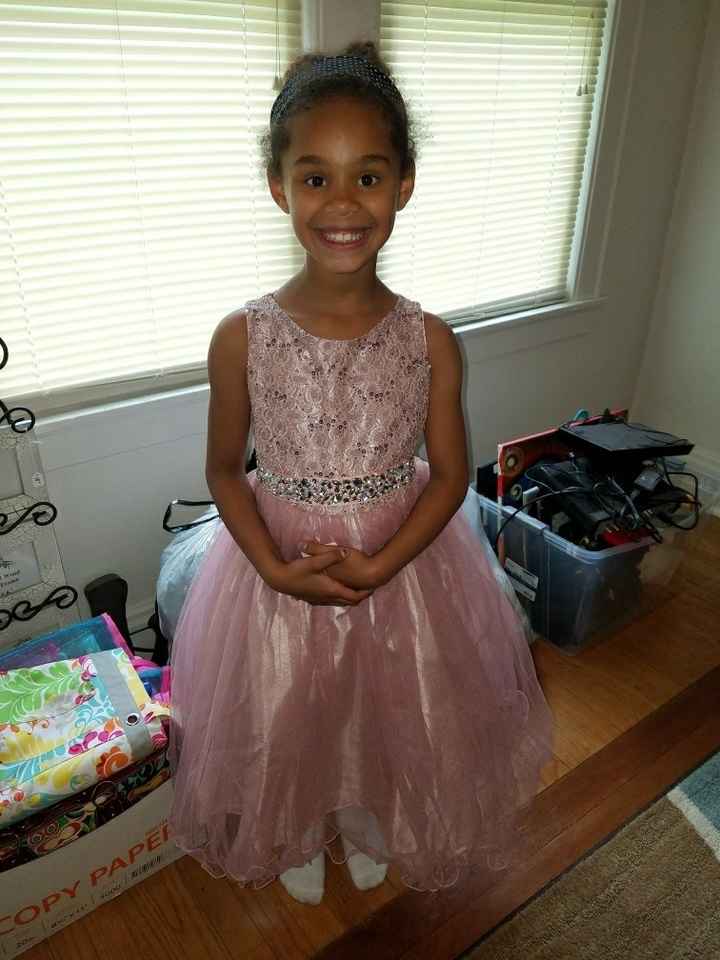 My shoes, daughter's dress arrived!