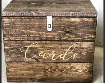 Unfinished card box online