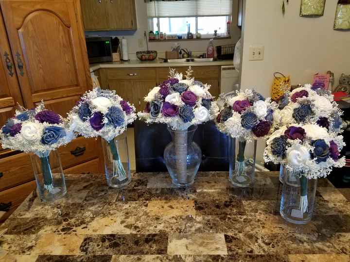 Wooden flowers
