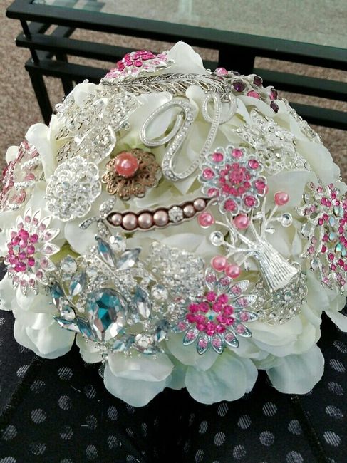 Start of my.brooch bouquet - opinions please!