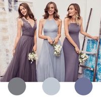  Red Wedding Dress Clashing With Bridesmaids- help? - 1