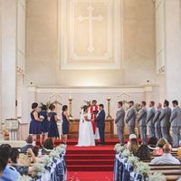 at the church (separate from reception)