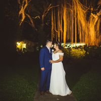 My favorite aspect of our reception area was this Monkeypod Tree that our DJ enhanced