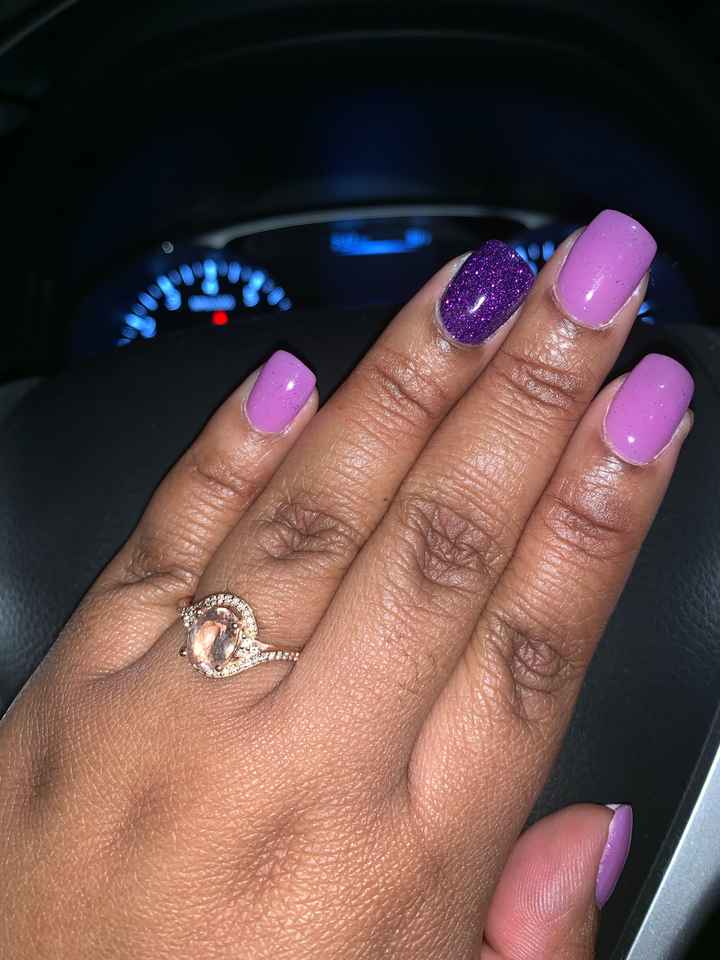 Who has a rose gold ring? - 1