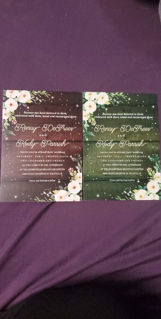 Invitations ordered! 1