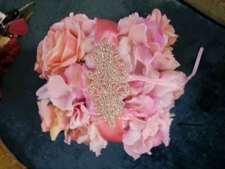 My Diy floral ring bearer pillow! :)