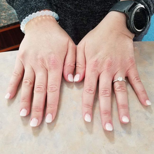 ombre french manicure and my ring
