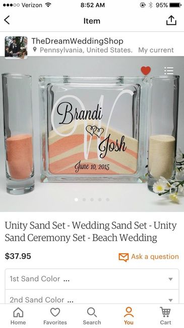 Unity Sand ceremony