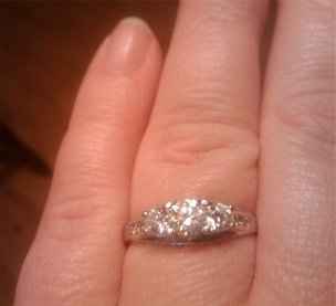 What makes a girl smile again? Dress and Rings:)