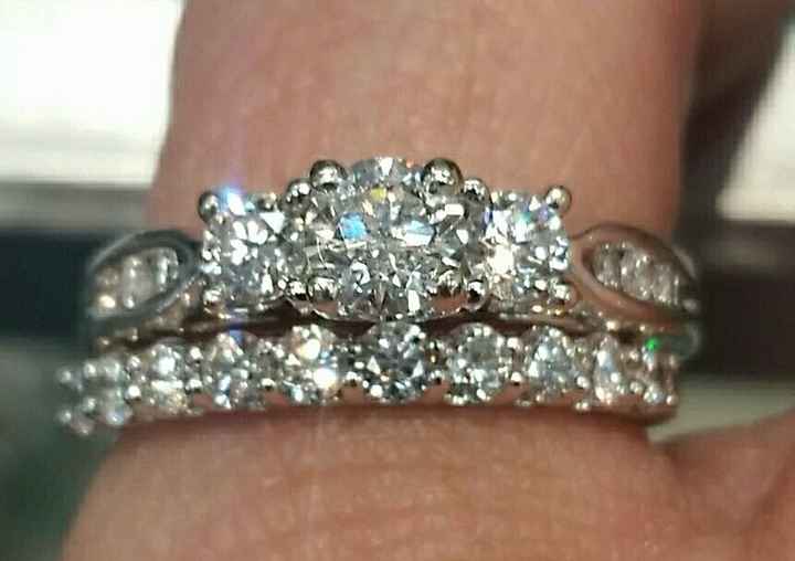 Three stone E-ring? Let's see your wedding band!