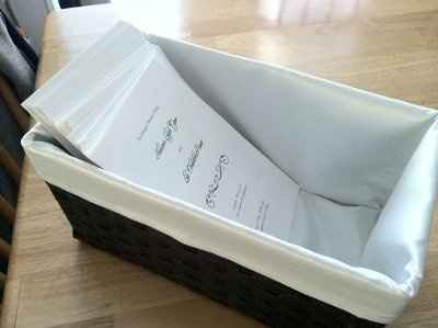 We've finished our wedding programs