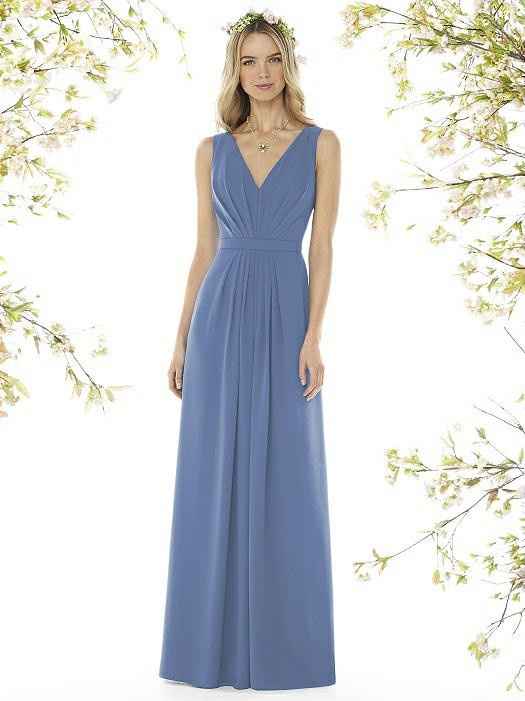 Dusty blue bridesmaid dress?