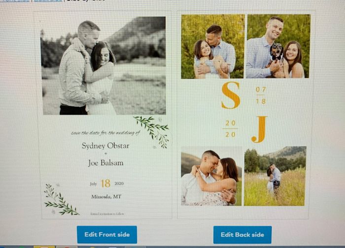How many pictures did you use on your Save the Dates? 5