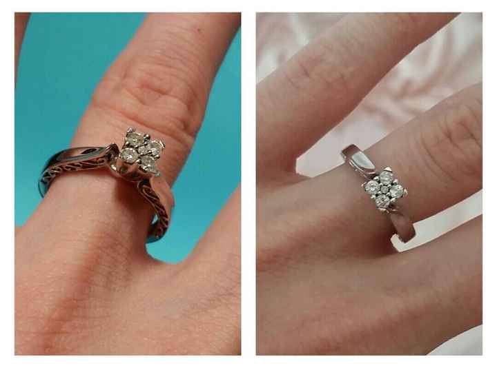 Tried to revive an old thread, but it wouldn't post...so Show me your nontraditional engagement ring