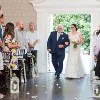 Dad walking me in
