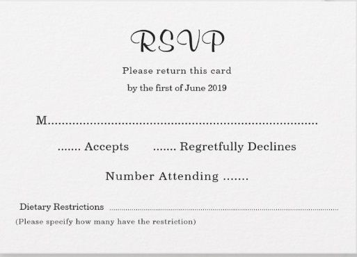 RSVP Card 