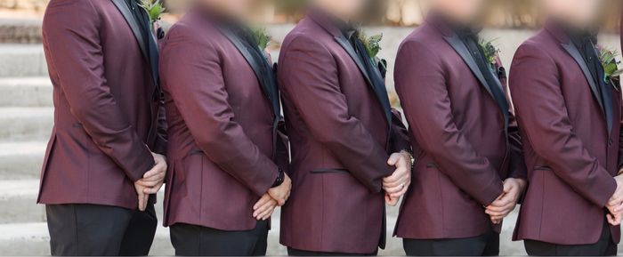 Burgundy Suits for Groomsmen! 1