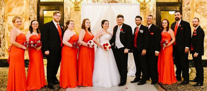 Red bridesmaid dresses and skin tone 1