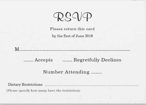 RSVP Card 