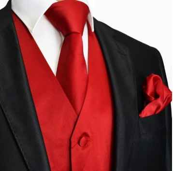 Tuxes for all but my fiance, the best man, and my dad. My best man will have silver pocket square bu