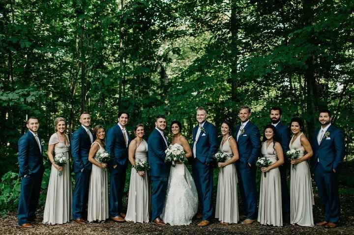 What colour suit from the Groom? If my bridesmaids are in champagne - 3