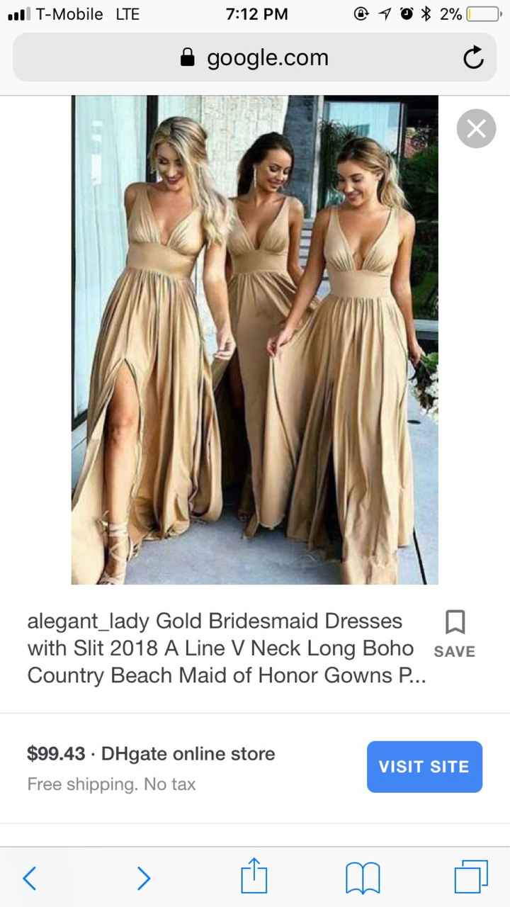 Help! Gold bridesmaid dress! - 2