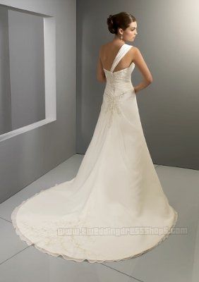 What do you guys think? I want to add a one shoulder to my dress. . .