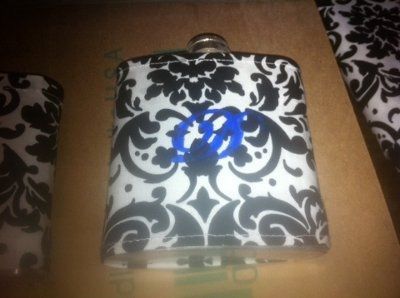 Oh yeah...DIY Damask Flasks :-)