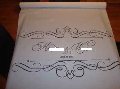 Christmas Eve DIY lol...Aisle Runner...check!