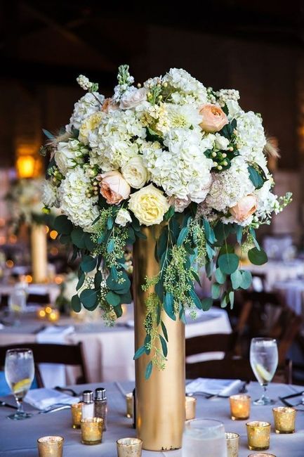 We will have tall centerpieces and they will be gold. 