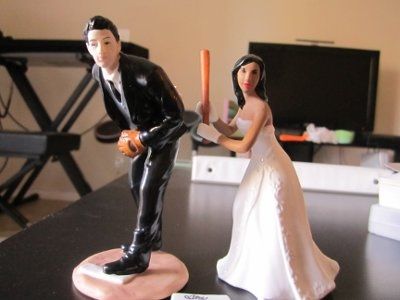 Okay I have finished painting my cake toppers! What do you think?