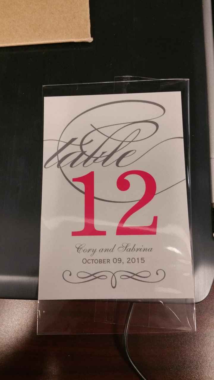 Table Numbers (Pics Included)
