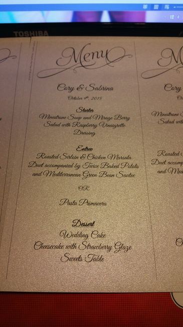 DIY Menu Cards Completed! (Pics Included)
